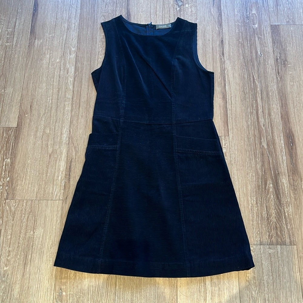 Worn once navy blue corduroy dress